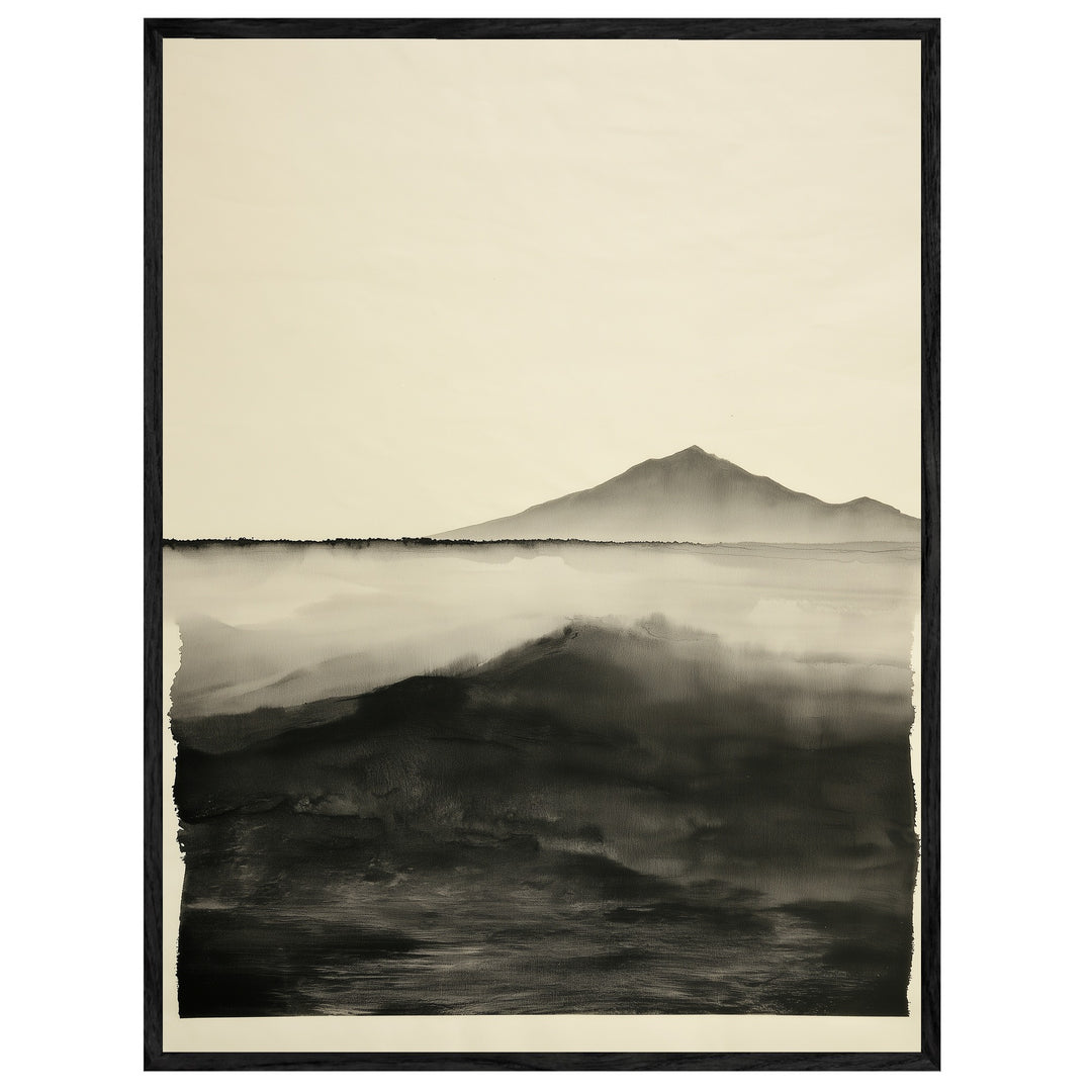 Welle vor stiller Bergsilhouette Leinwand