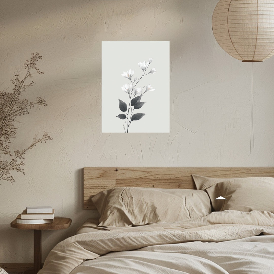 Zarte Kirschblüten Poster Japandi – mattes Kunstdruck-Papier – Ansicht 2