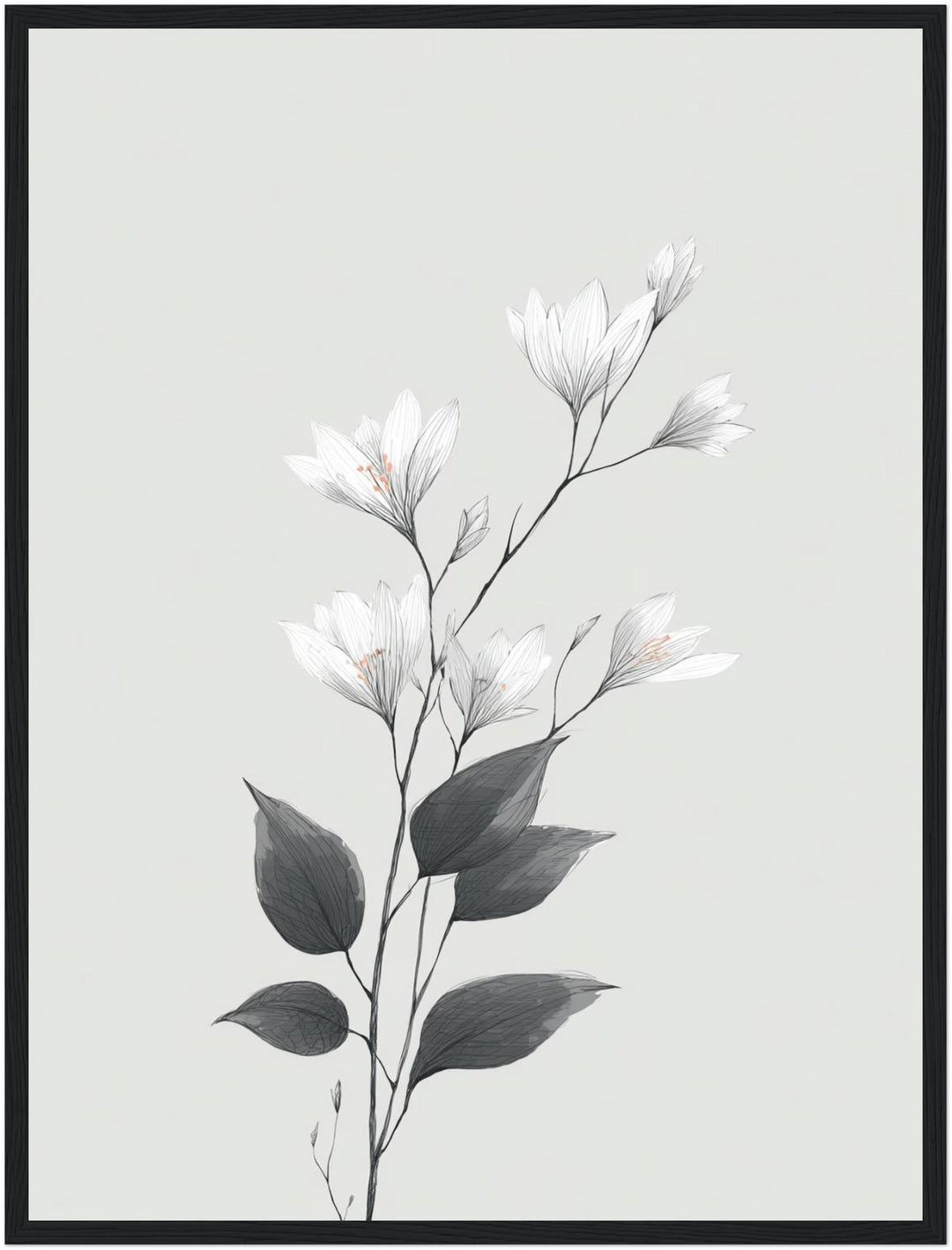 Zarte Kirschblüten Poster Japandi – mattes Kunstdruck-Papier – Ansicht 4