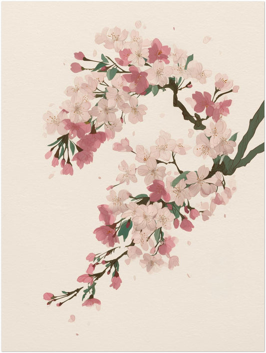 Zarte Kirschblütenzweige Poster