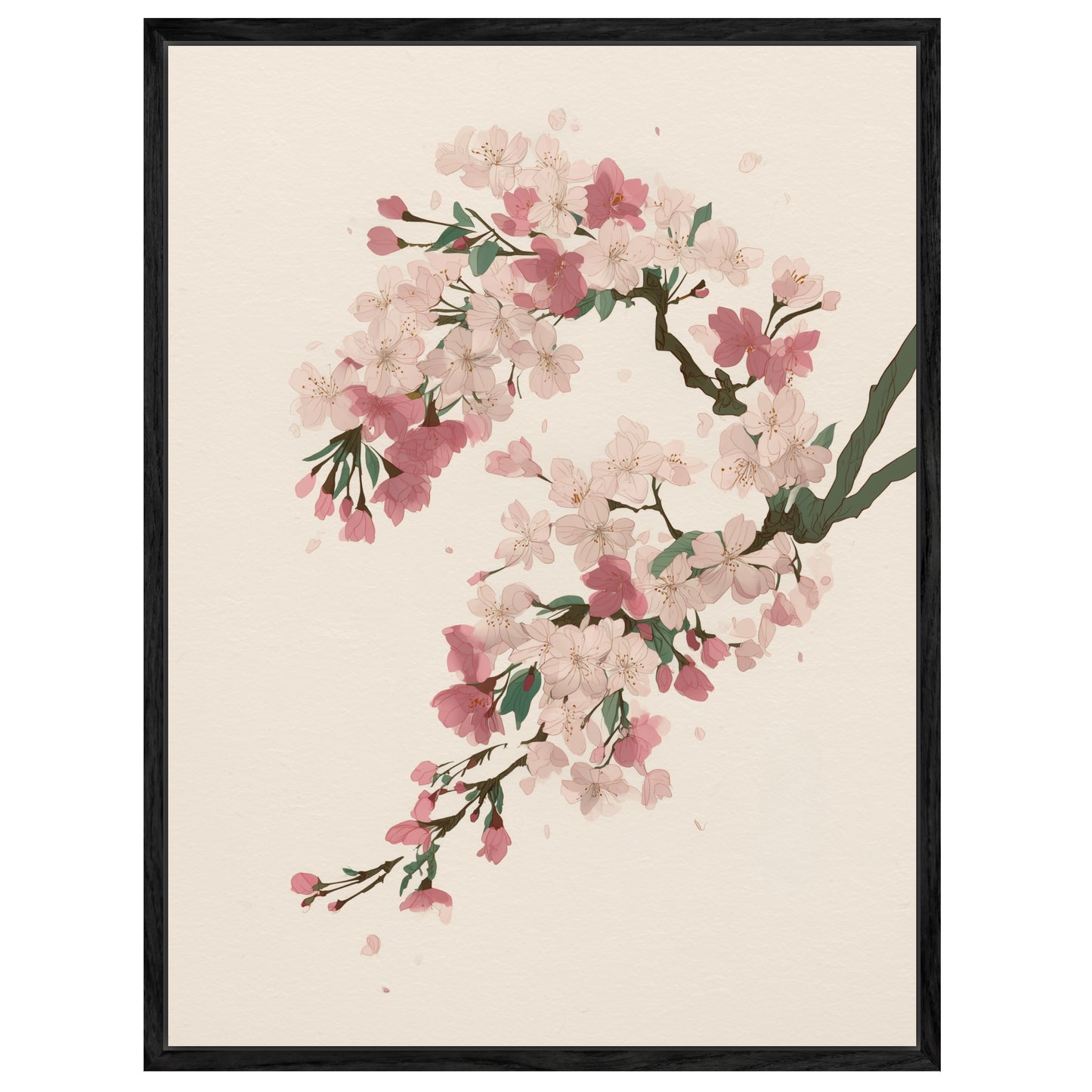 Zarte Kirschblütenzweige Leinwandbild