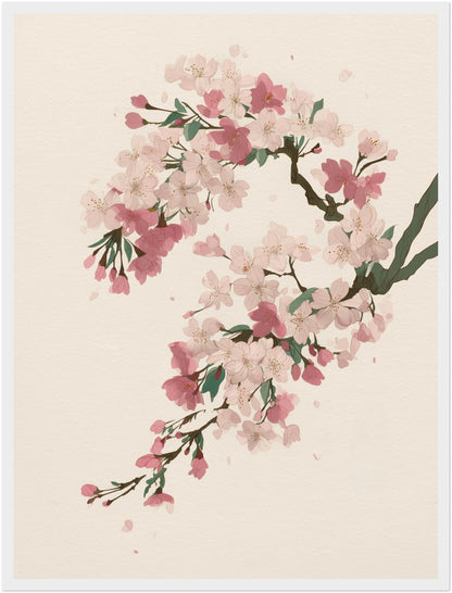 Zarte Kirschblütenzweige Poster