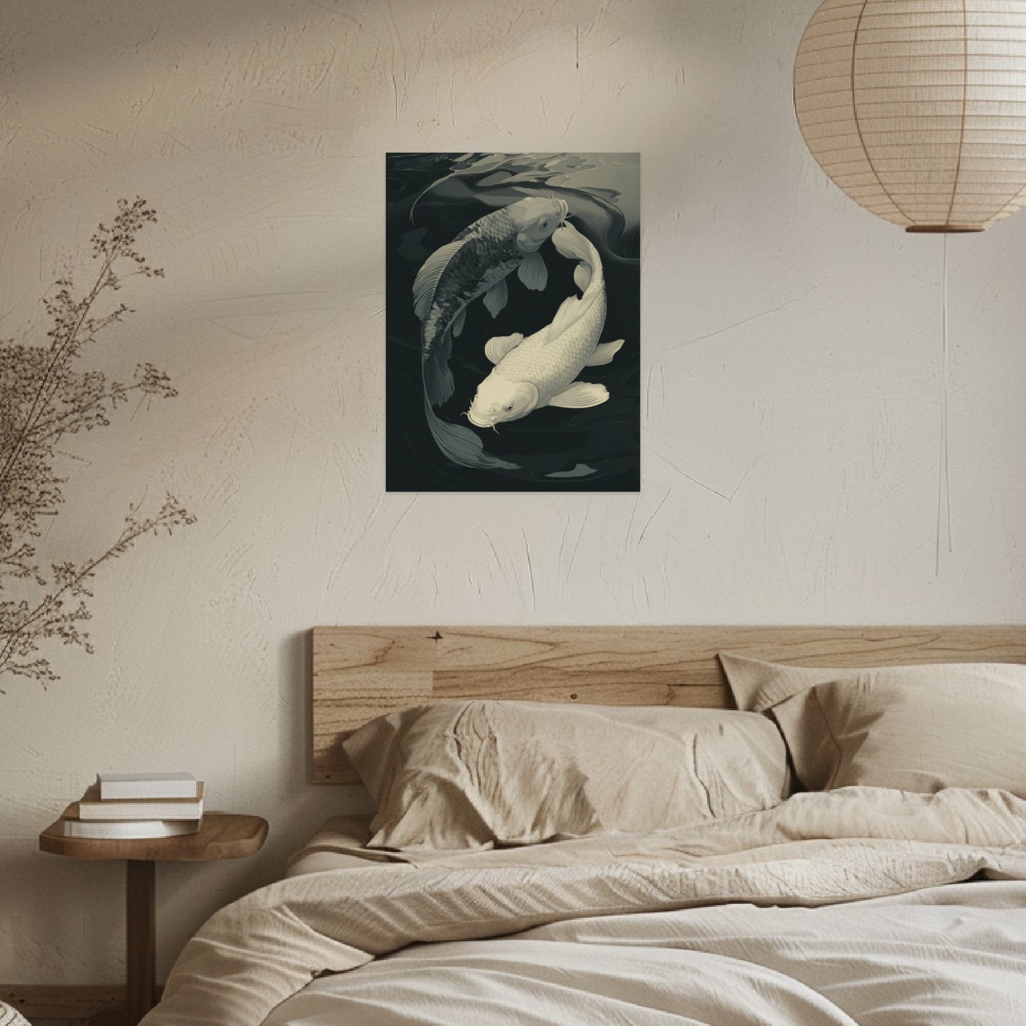 Zwei Koi im Kreis Poster