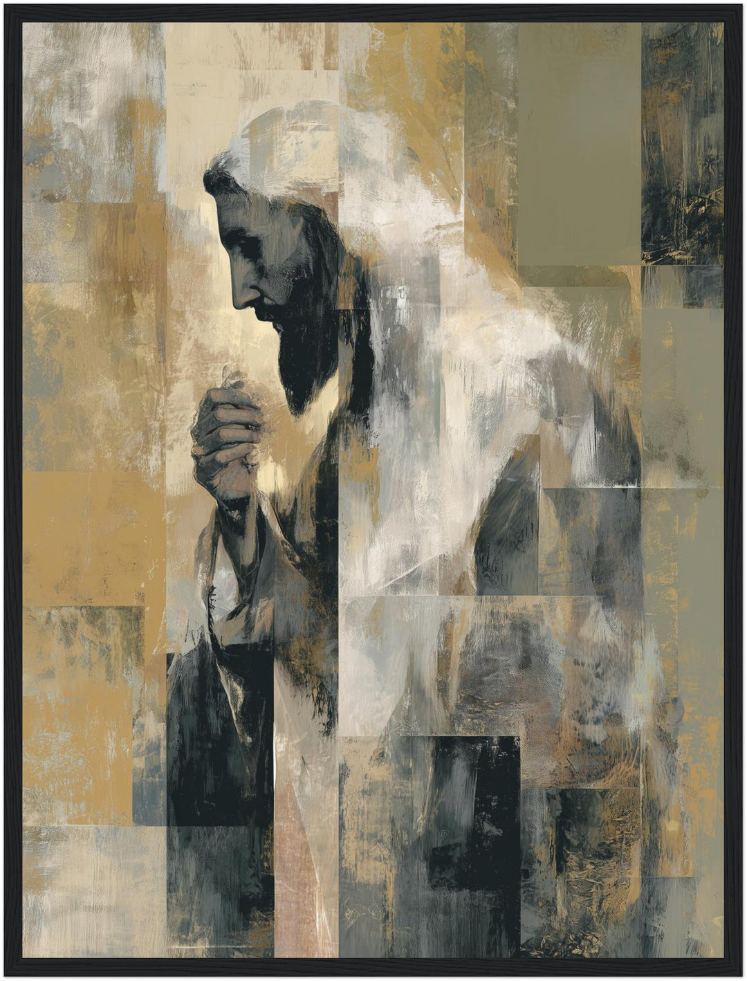 Abstraktes Jesusbild Poster spirituell – mattes Kunstdruck-Papier – Ansicht 5