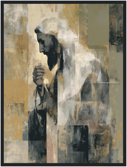 Abstraktes Jesusbild Poster