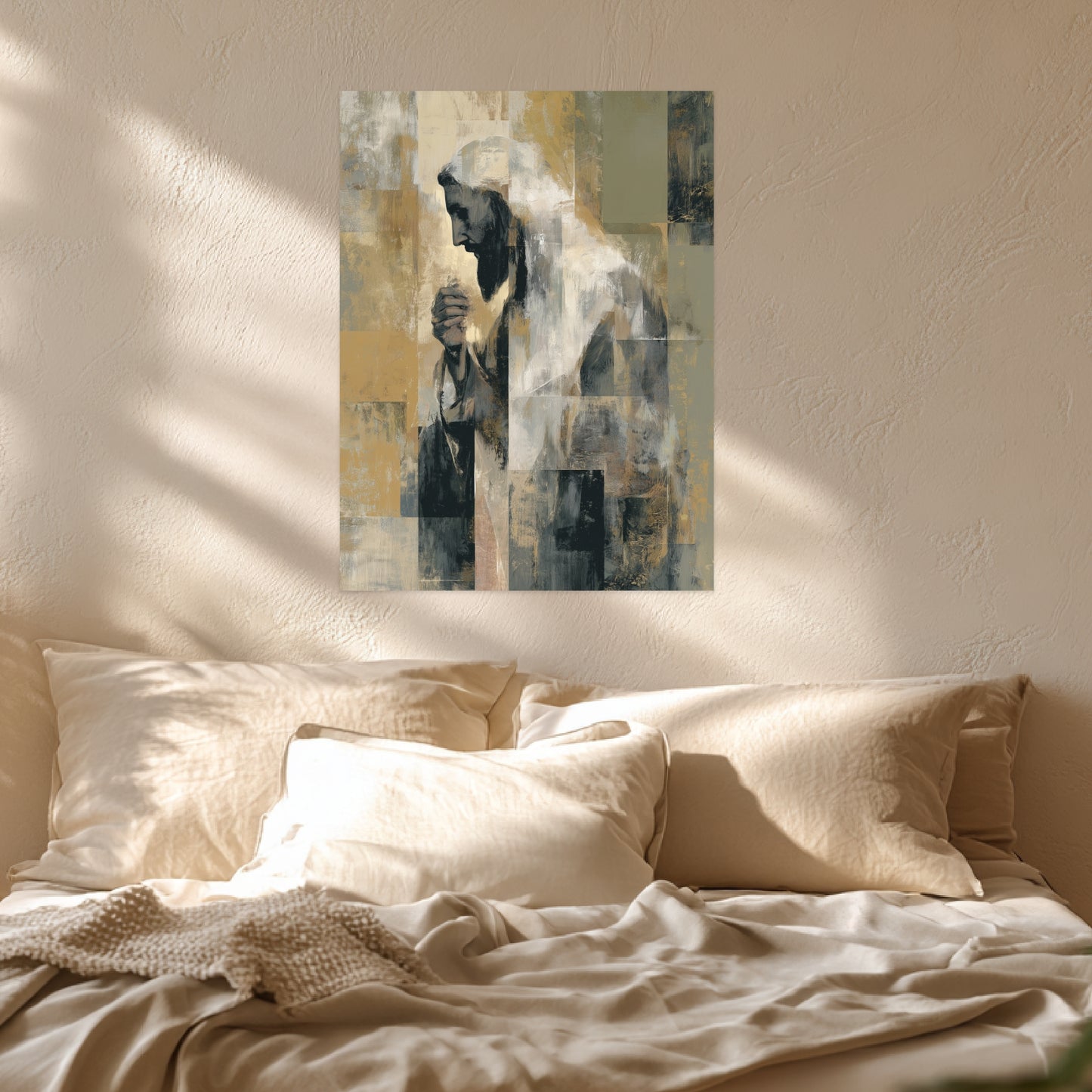 Abstraktes Jesusbild Poster