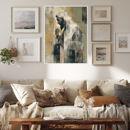 Abstraktes Jesusbild Poster