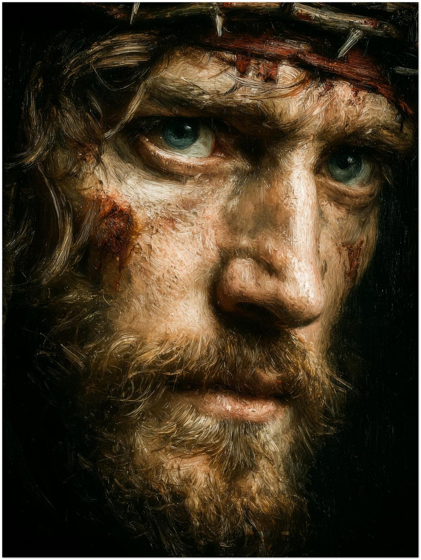 Dornenkrone Jesusporträt Poster