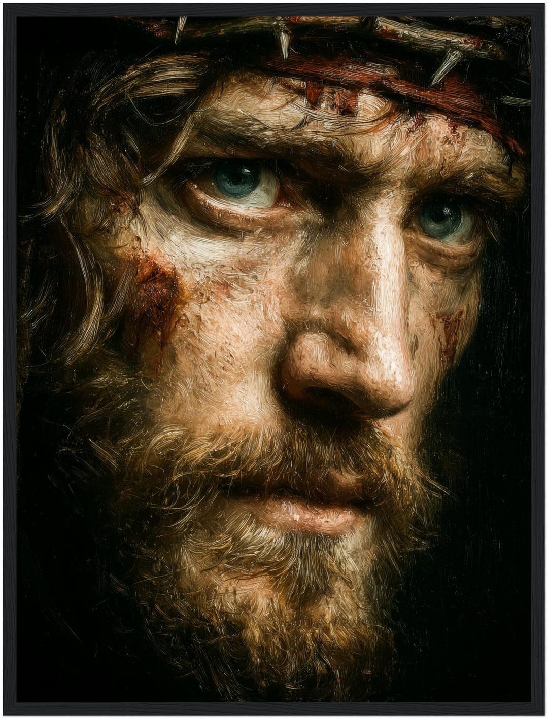 Dornenkrone Jesusporträt Poster spirituell – mattes Kunstdruck-Papier – Ansicht 5