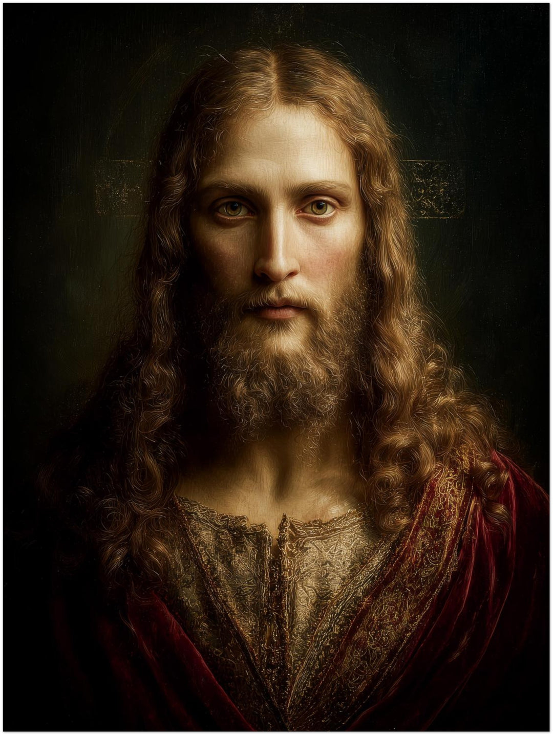 Erhabenes Jesusporträt spirituell – Wandkunst
