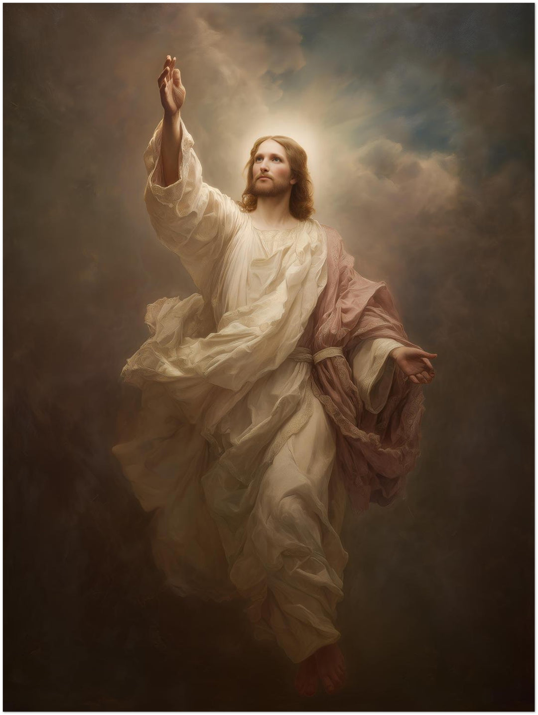 Himmlischer Jesusaufstieg spirituell – Wandkunst