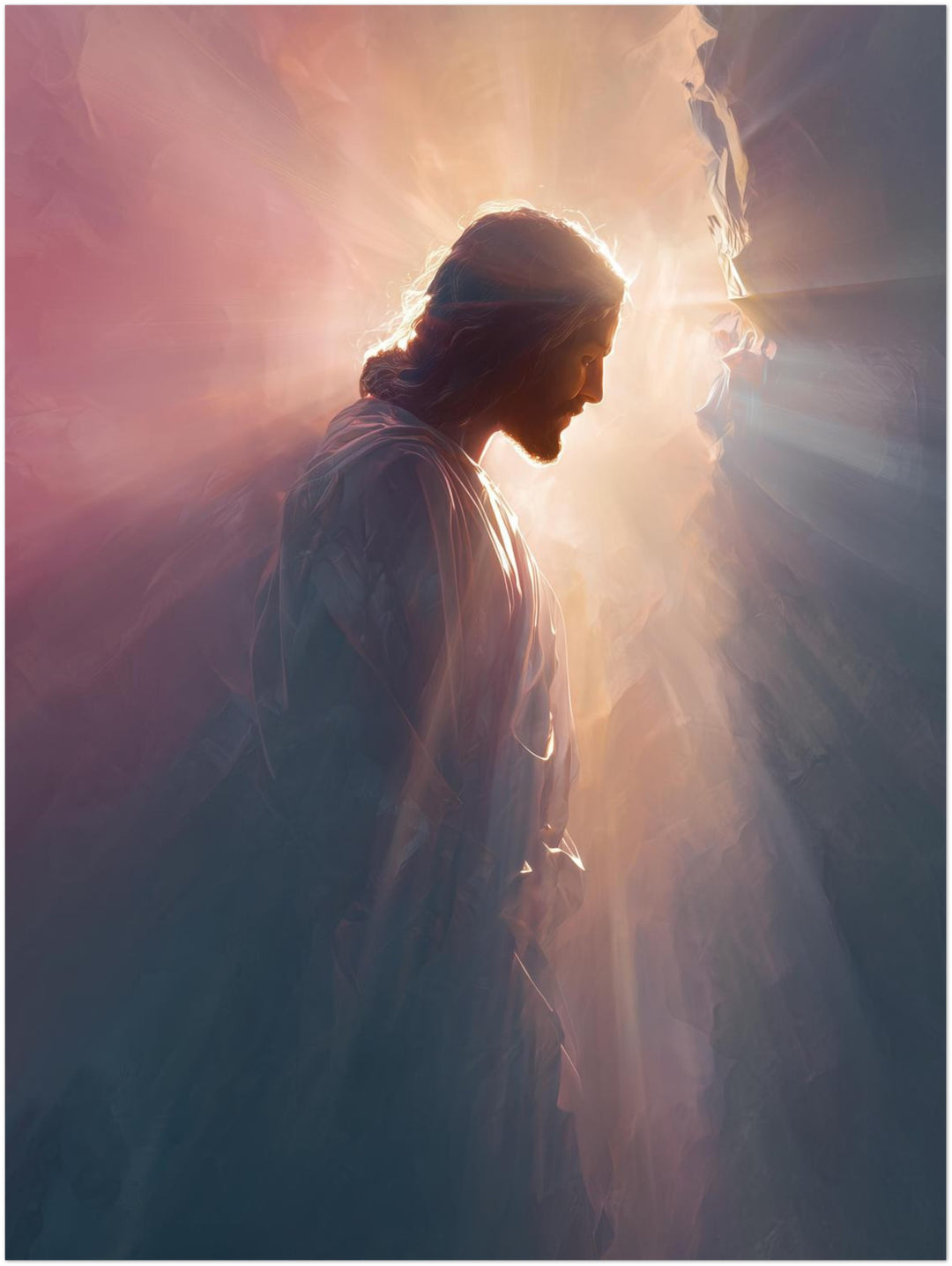 Jesus im Licht spirituell – Wandkunst
