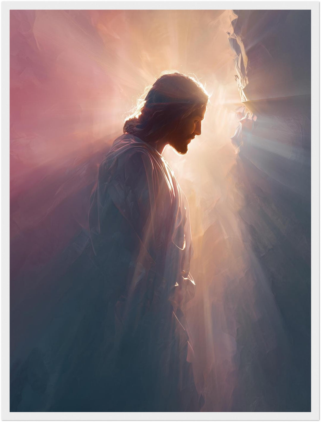 Jesus im Licht Poster spirituell – mattes Kunstdruck-Papier – Ansicht 6