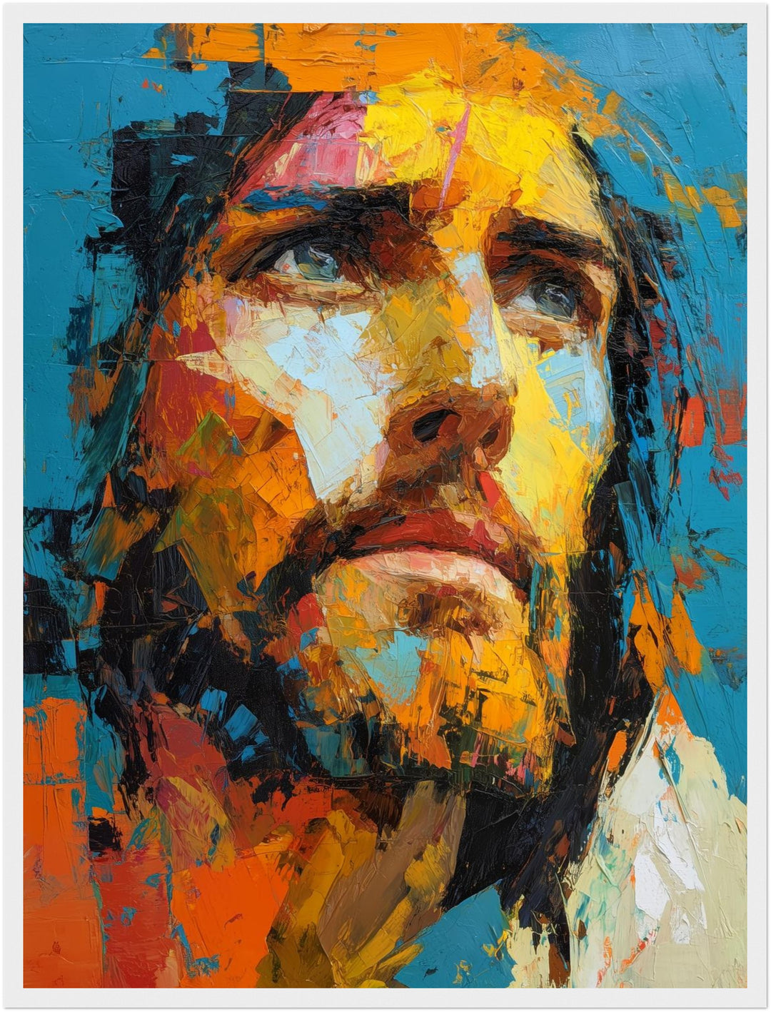 Jesus in Farben Poster spirituell – mattes Kunstdruck-Papier – Ansicht 6