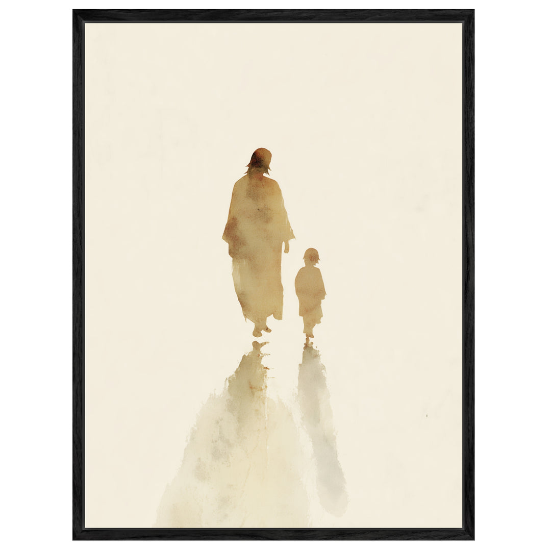 Jesus mit Kind Leinwandbild spirituell – Leinwand auf Holzrahmen – Ansicht 4