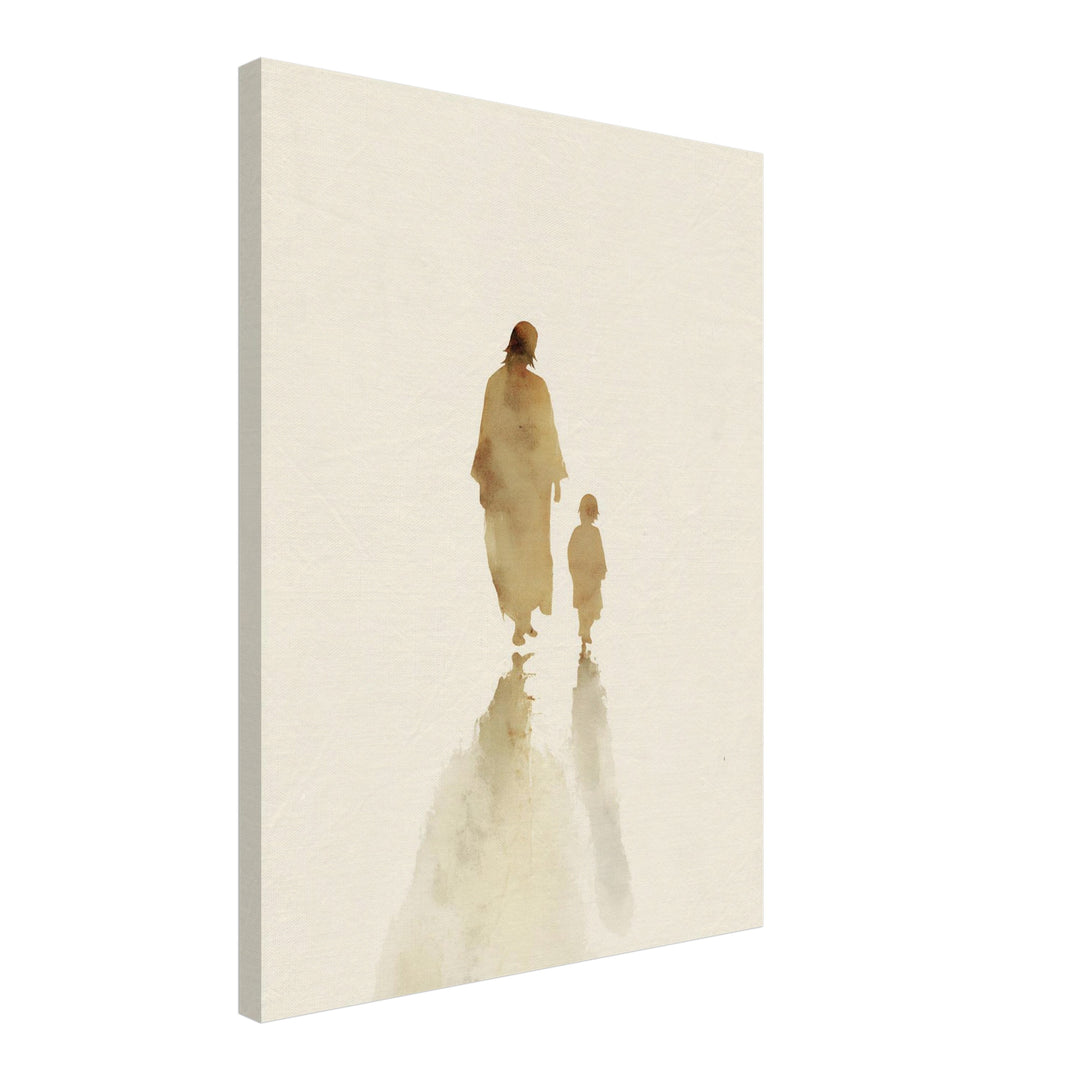 Jesus mit Kind Leinwandbild spirituell – Leinwand auf Holzrahmen – Ansicht 2