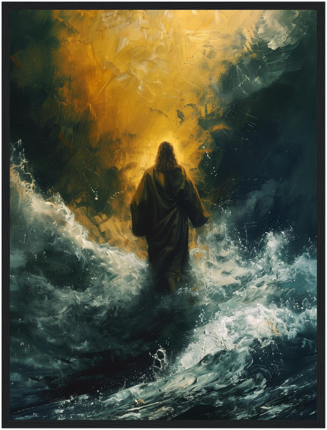 Jesus auf dem Wasser Poster spirituell – mattes Kunstdruck-Papier – Ansicht 5