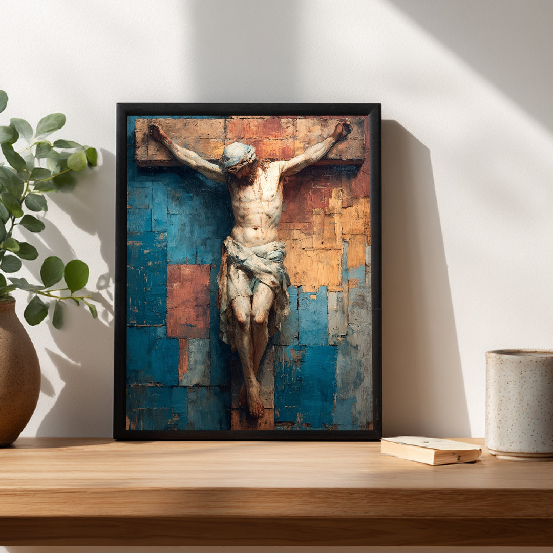 Kreuzigung Jesu Poster spirituell – mattes Kunstdruck-Papier – Ansicht 3