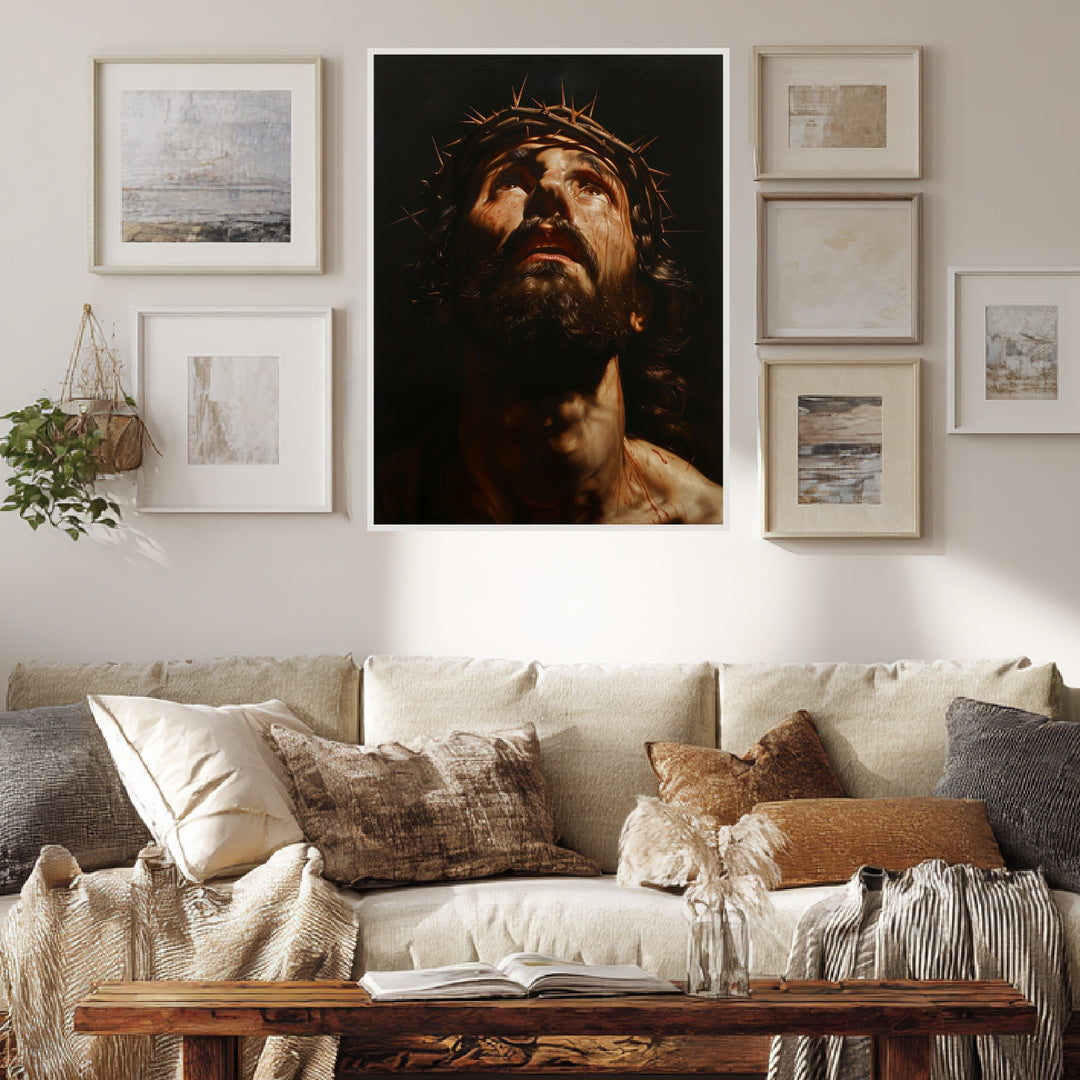 Leidender Jesus Poster spirituell – mattes Kunstdruck-Papier – Ansicht 4