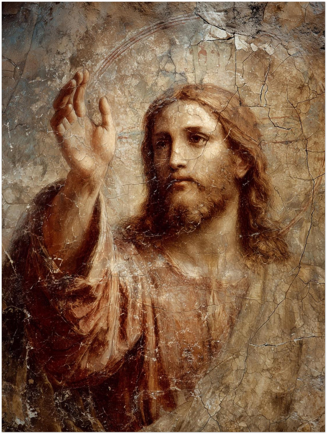 Segnender Jesus spirituell – Wandkunst