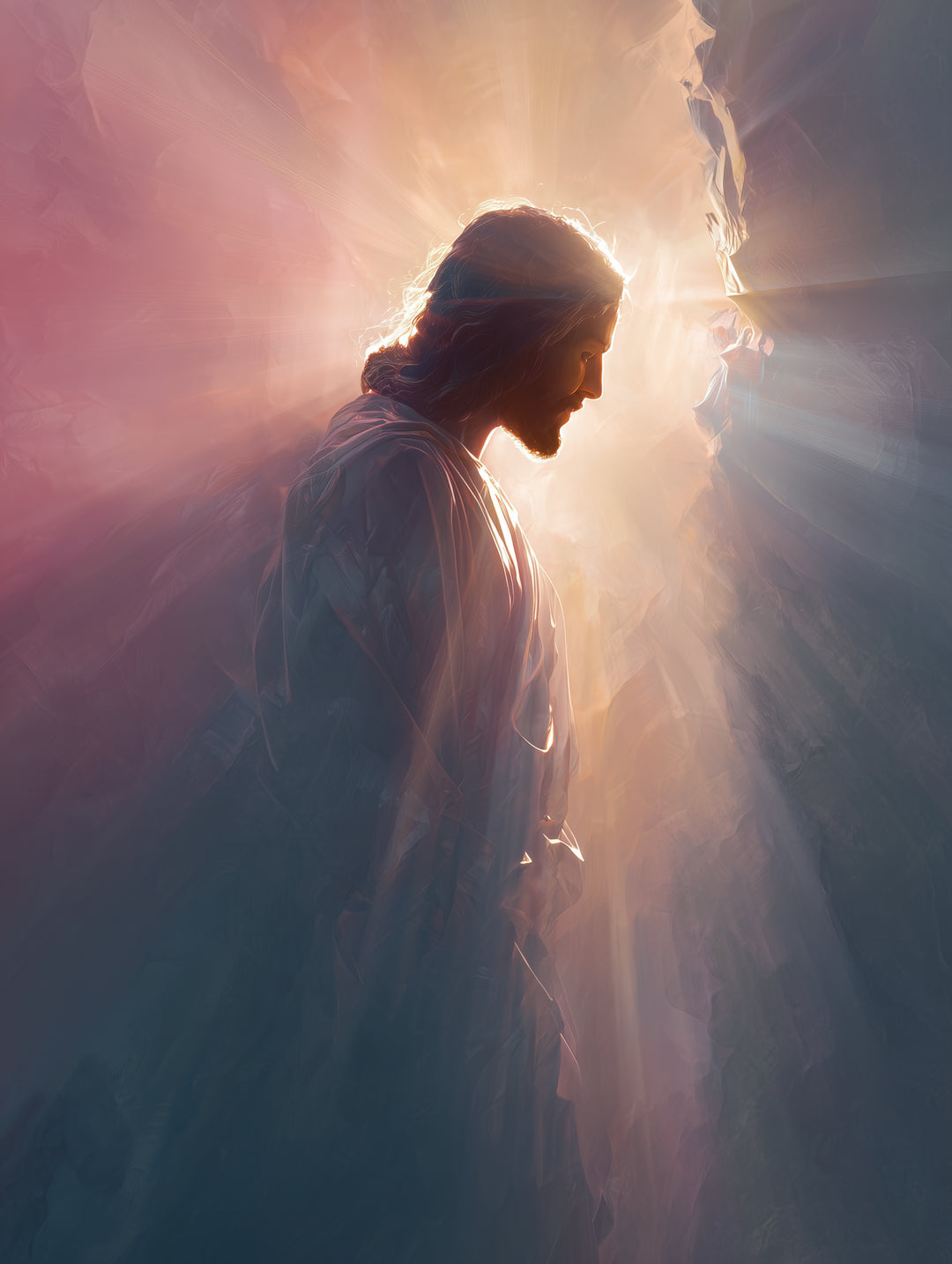 Jesus im Licht spirituell – Wandkunst