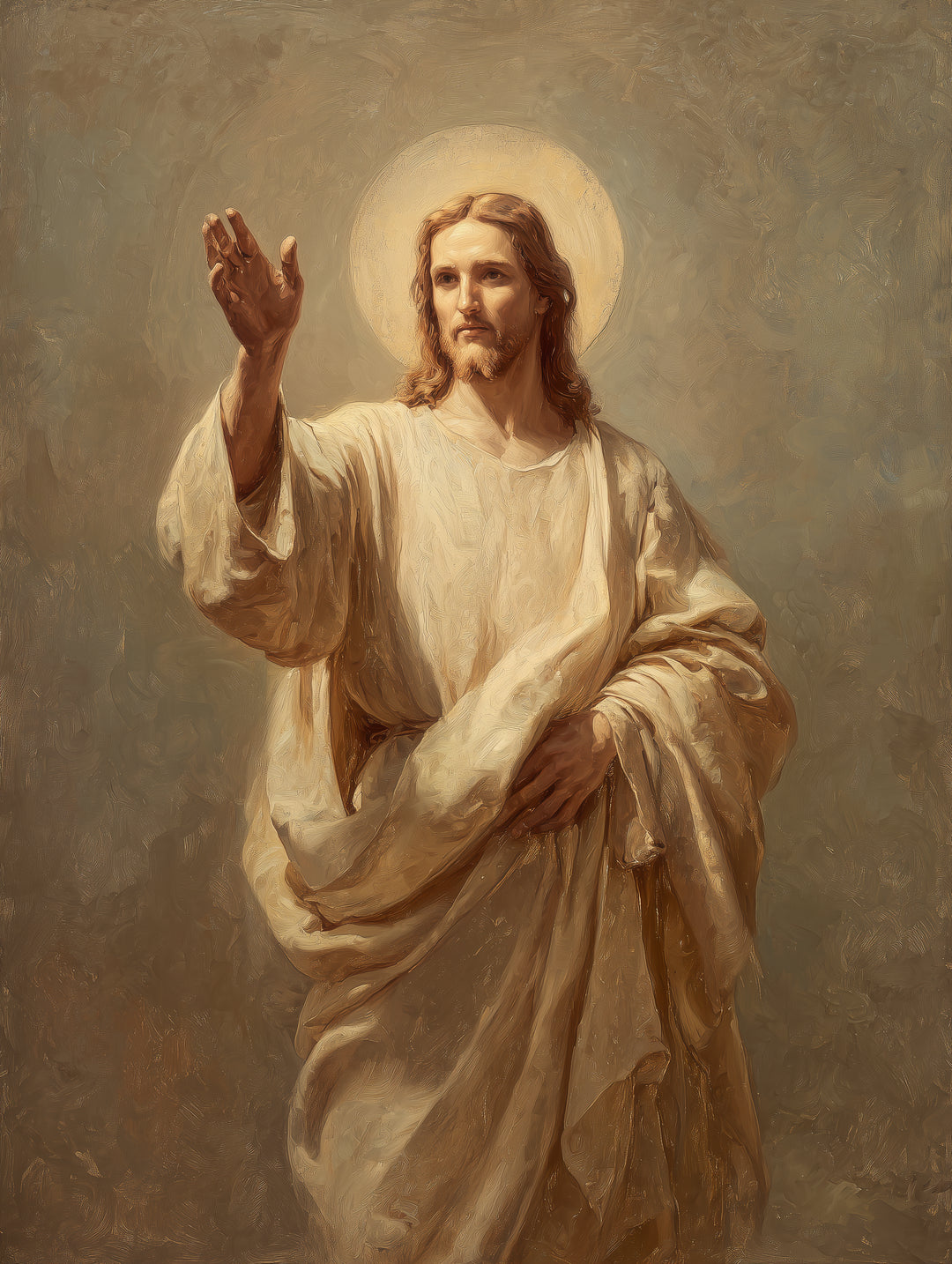 Jesus in Lichtgestalt spirituell – Wandkunst