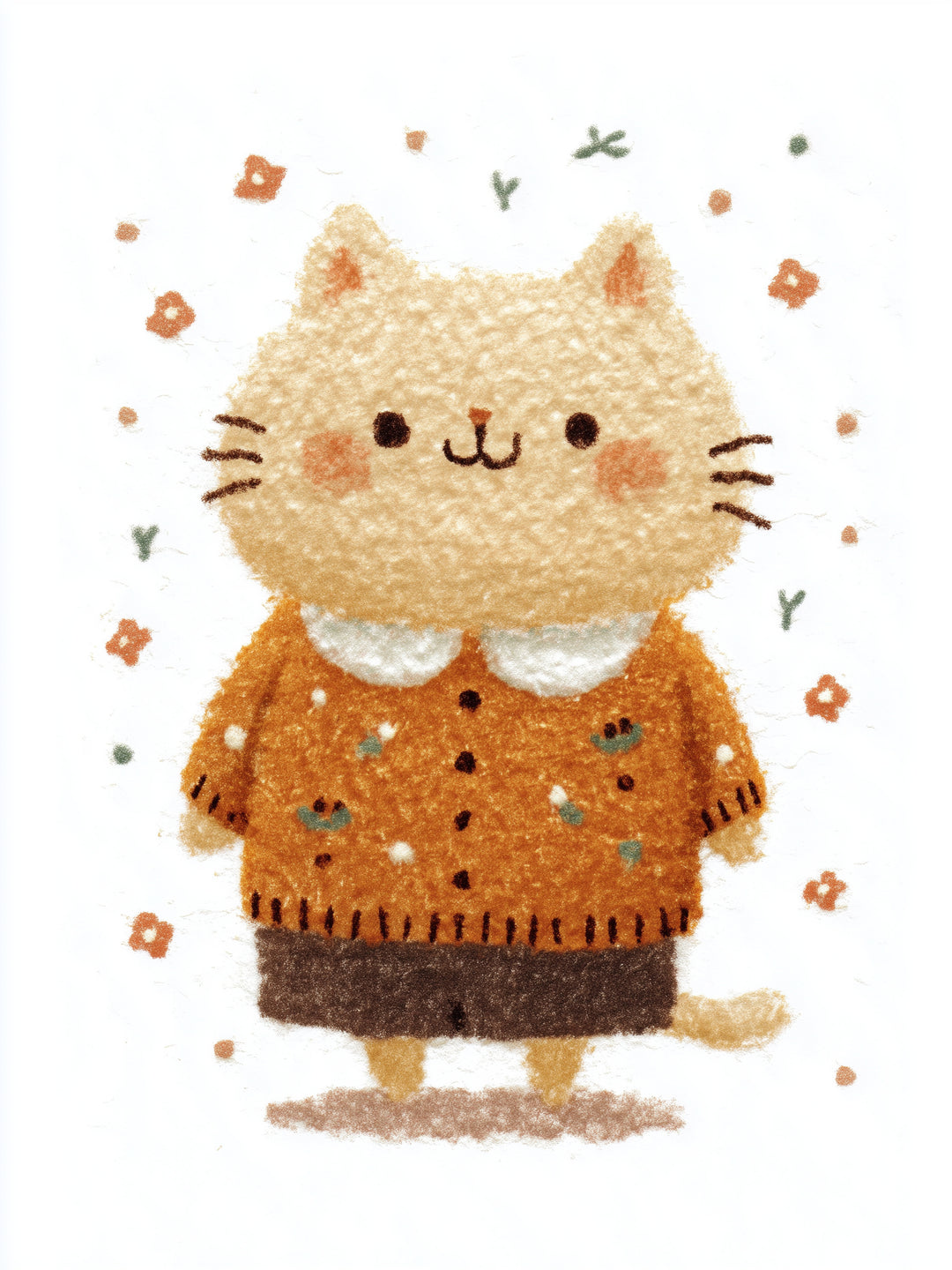 Katze im Pullover  – Wandkunst