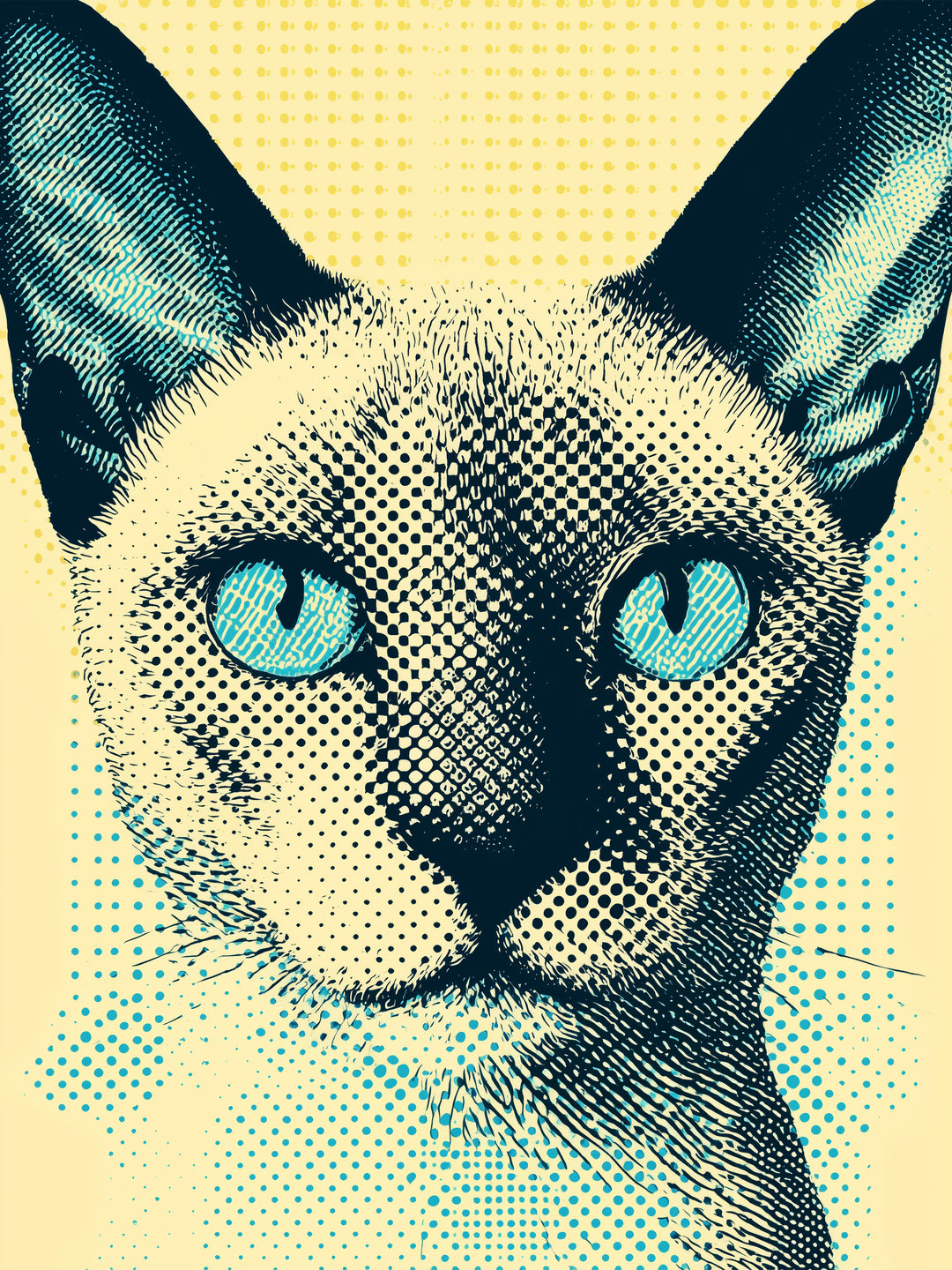 Katze mit Blick  – Wandkunst