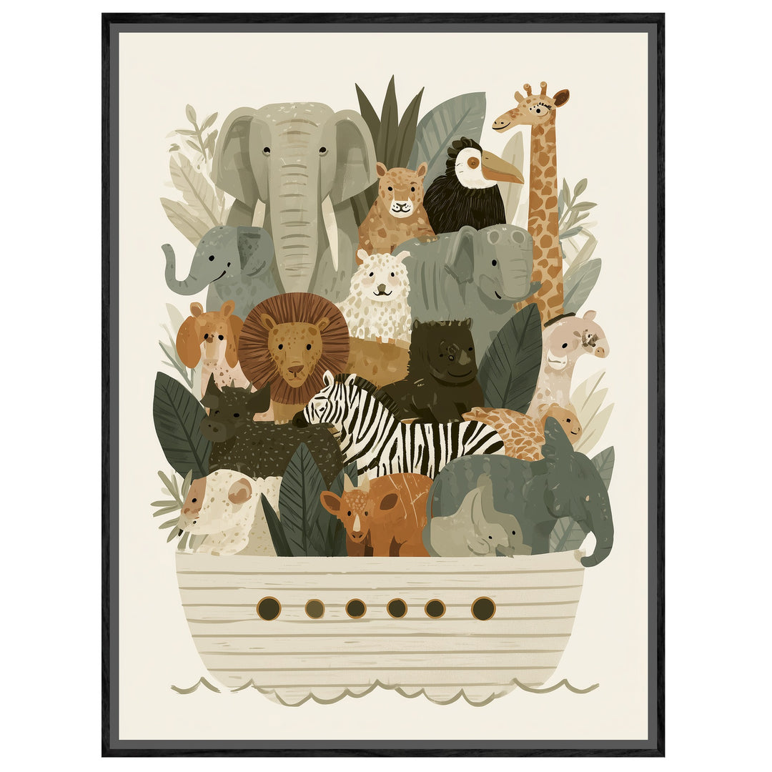 Arche Noah Tierparade Leinwandbild – Leinwandbild