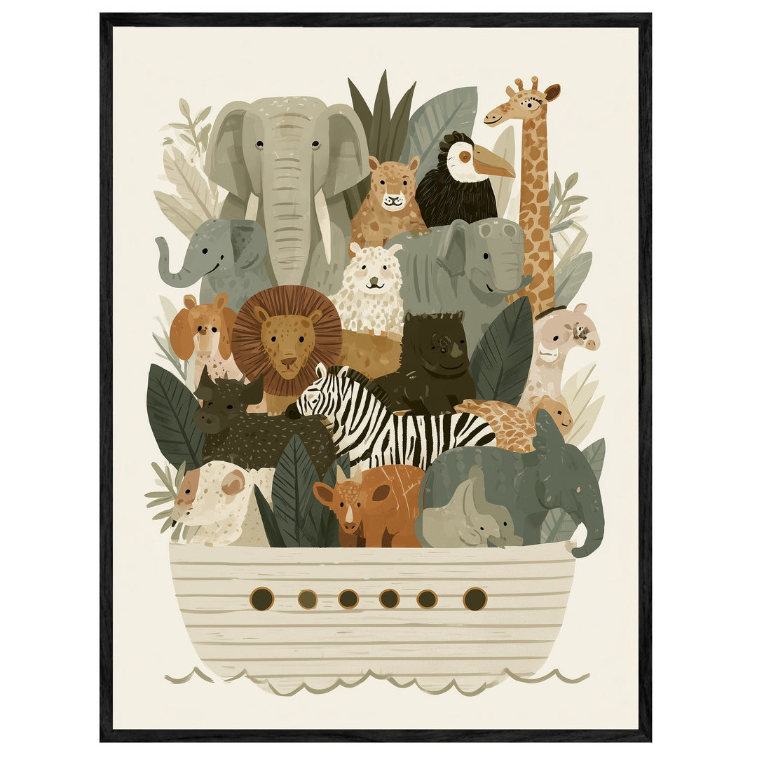 Arche Noah Tierparade Leinwand