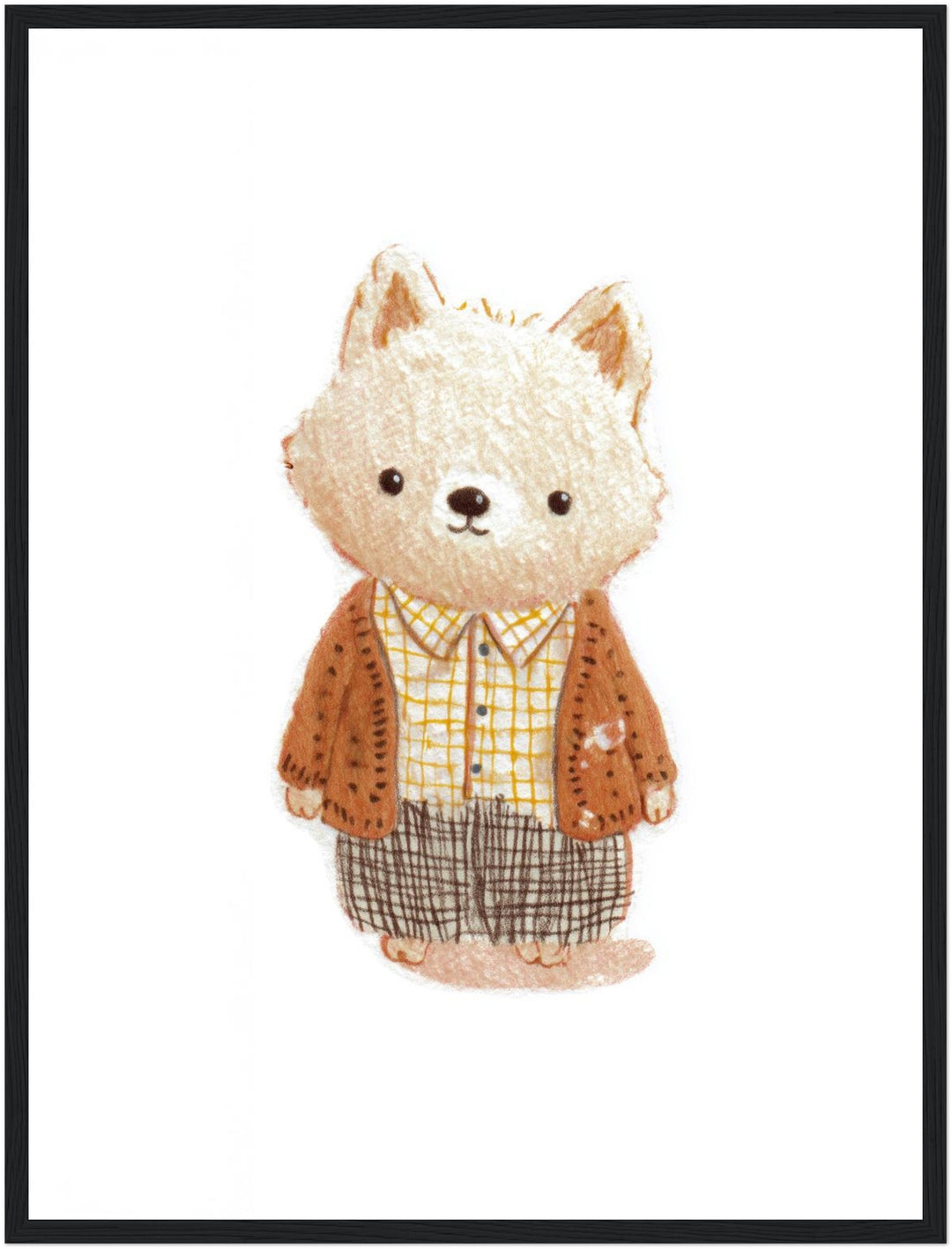 Babyfuchs im Hemd Poster Kinderzimmer – mattes Kunstdruck-Papier – Ansicht 5