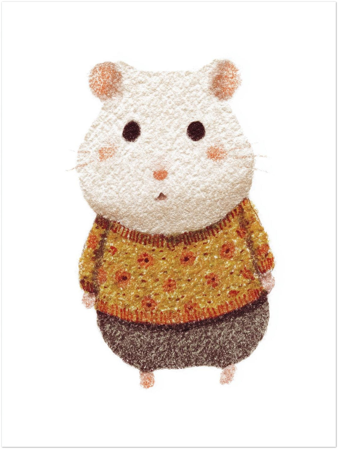 Babyhamster im Pullover Kinderzimmer – Wandkunst