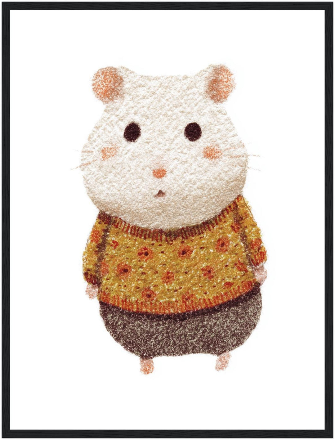 Babyhamster im Pullover Poster Kinderzimmer – mattes Kunstdruck-Papier – Ansicht 5