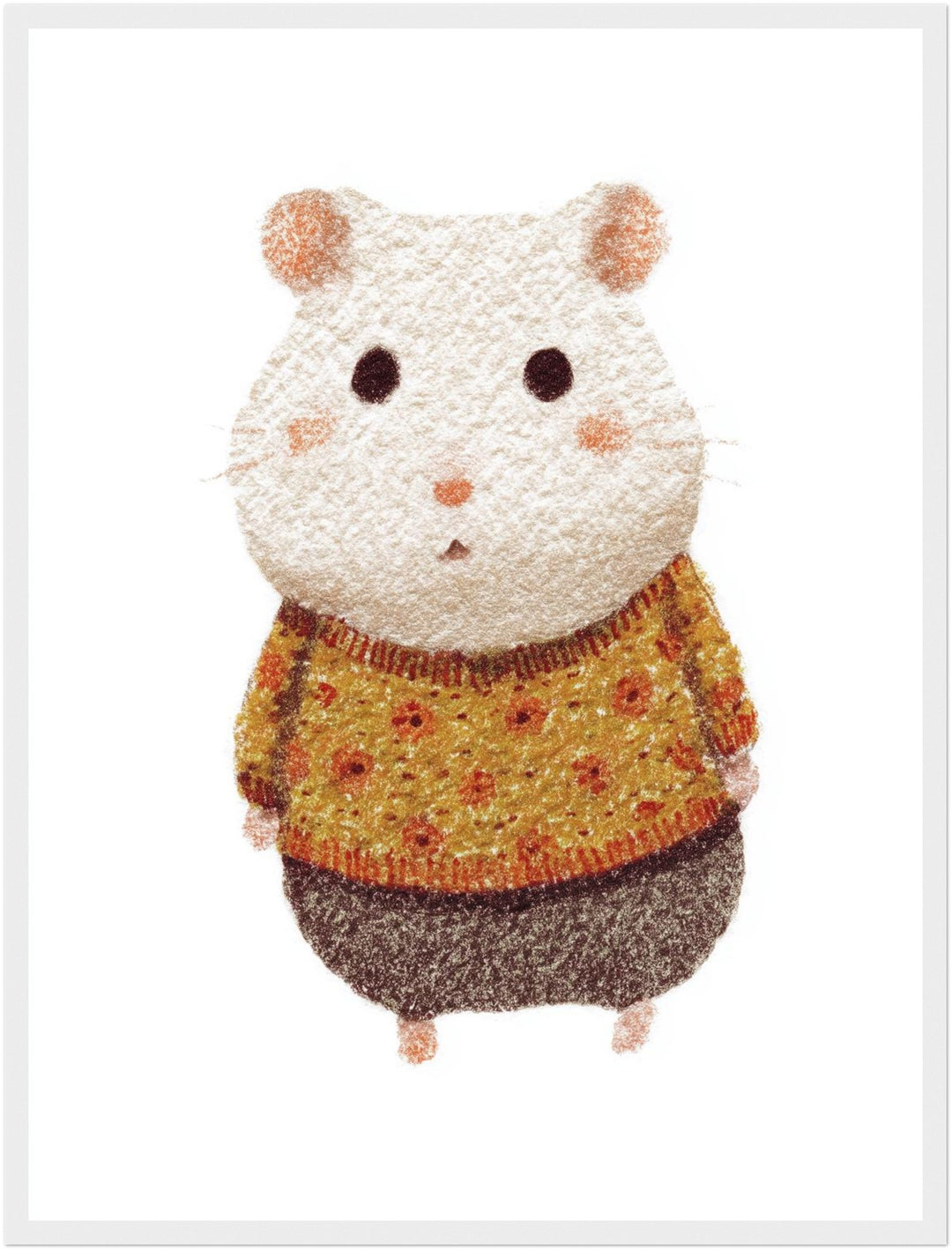 Babyhamster im Pullover Poster Kinderzimmer – mattes Kunstdruck-Papier – Ansicht 6