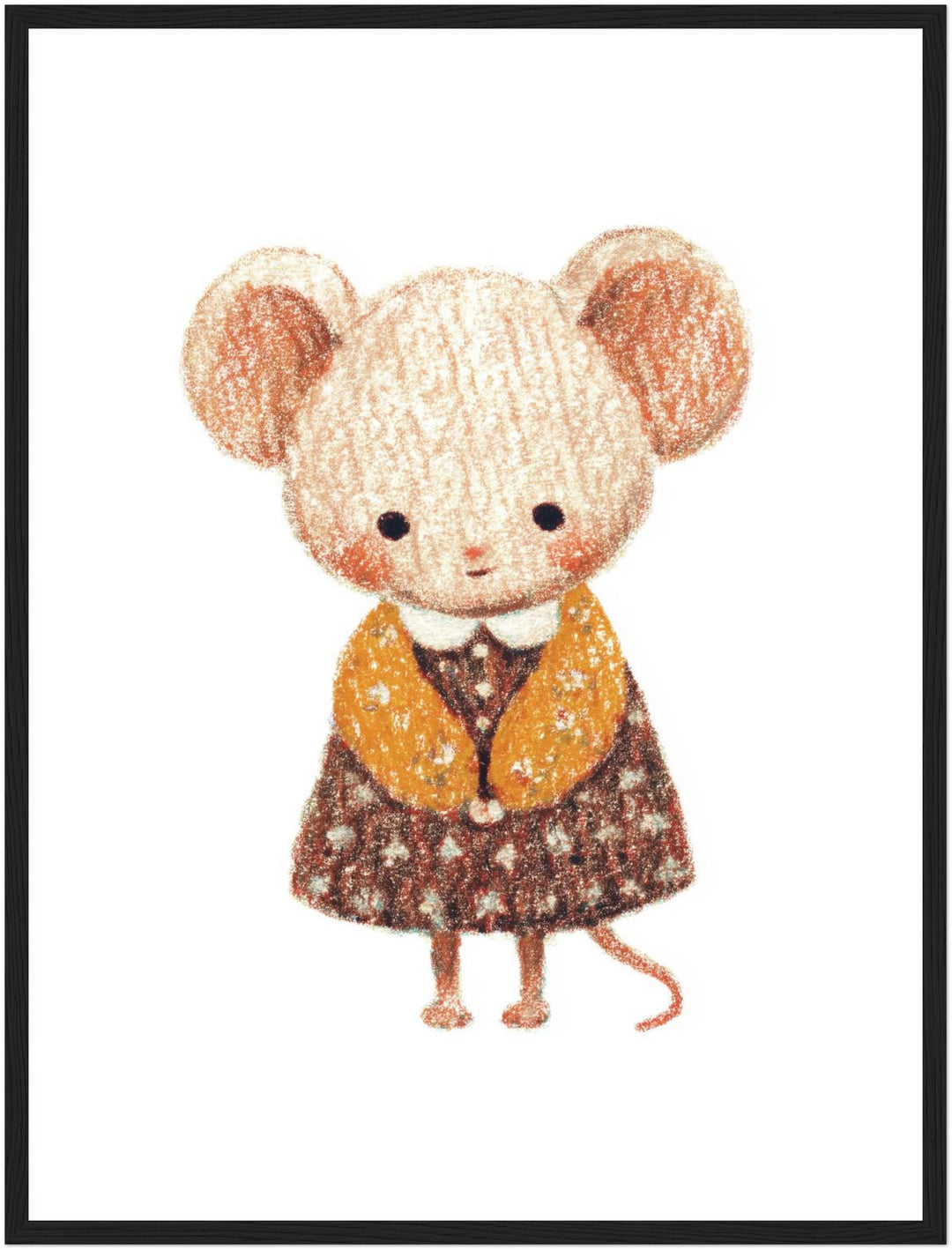 Babymaus im Kleid Poster Kinderzimmer – mattes Kunstdruck-Papier – Ansicht 5