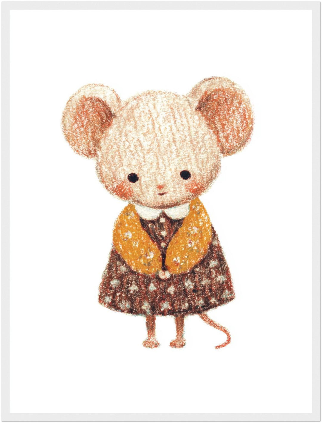 Babymaus im Kleid Poster Kinderzimmer – mattes Kunstdruck-Papier – Ansicht 6