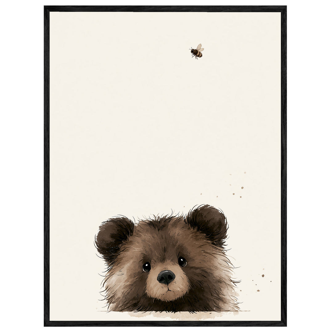 Bärchen und die Biene Leinwand