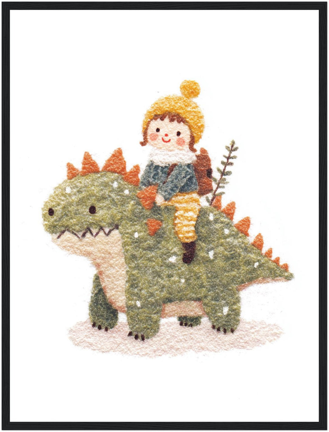 Kind auf Dinosaurier Leinwand Kinderzimmer – Leinwand auf Holzrahmen – Ansicht 4