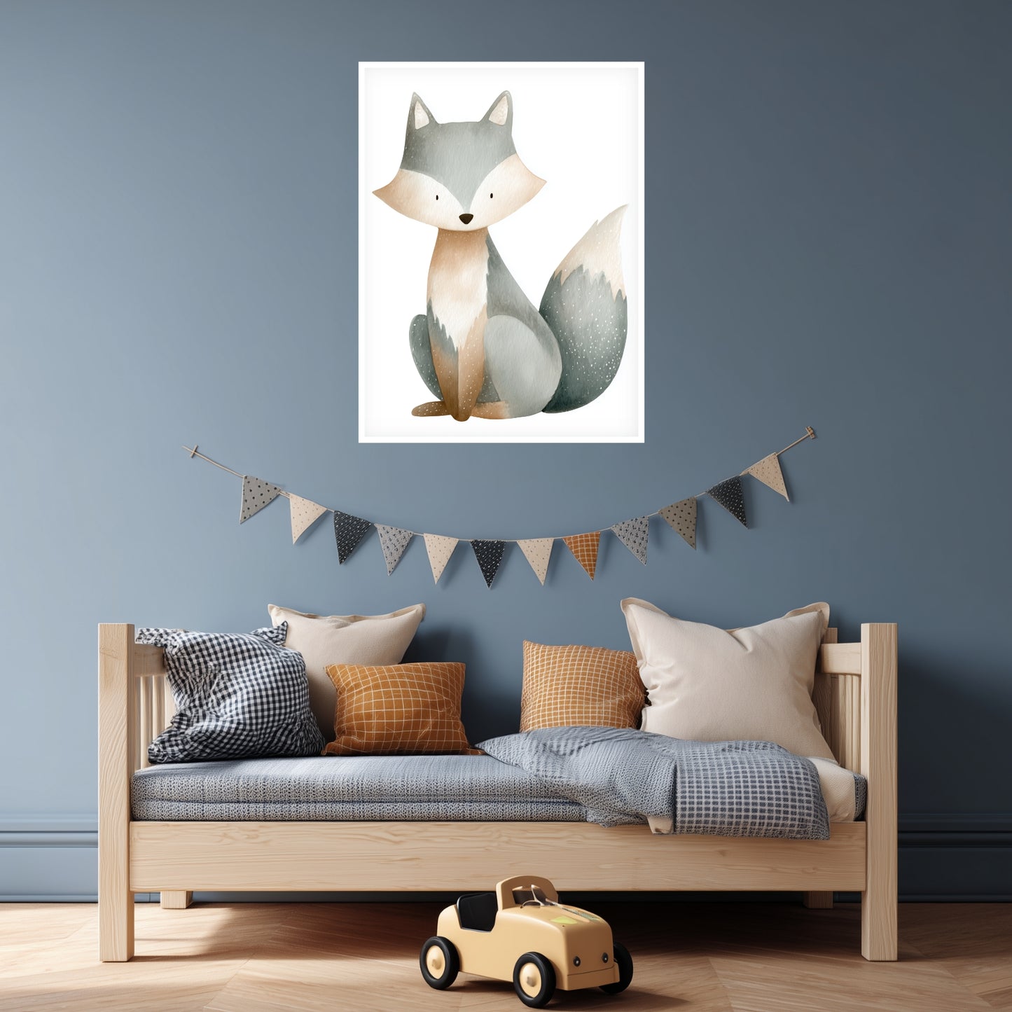 Aquarell Fuchs sitzend Poster