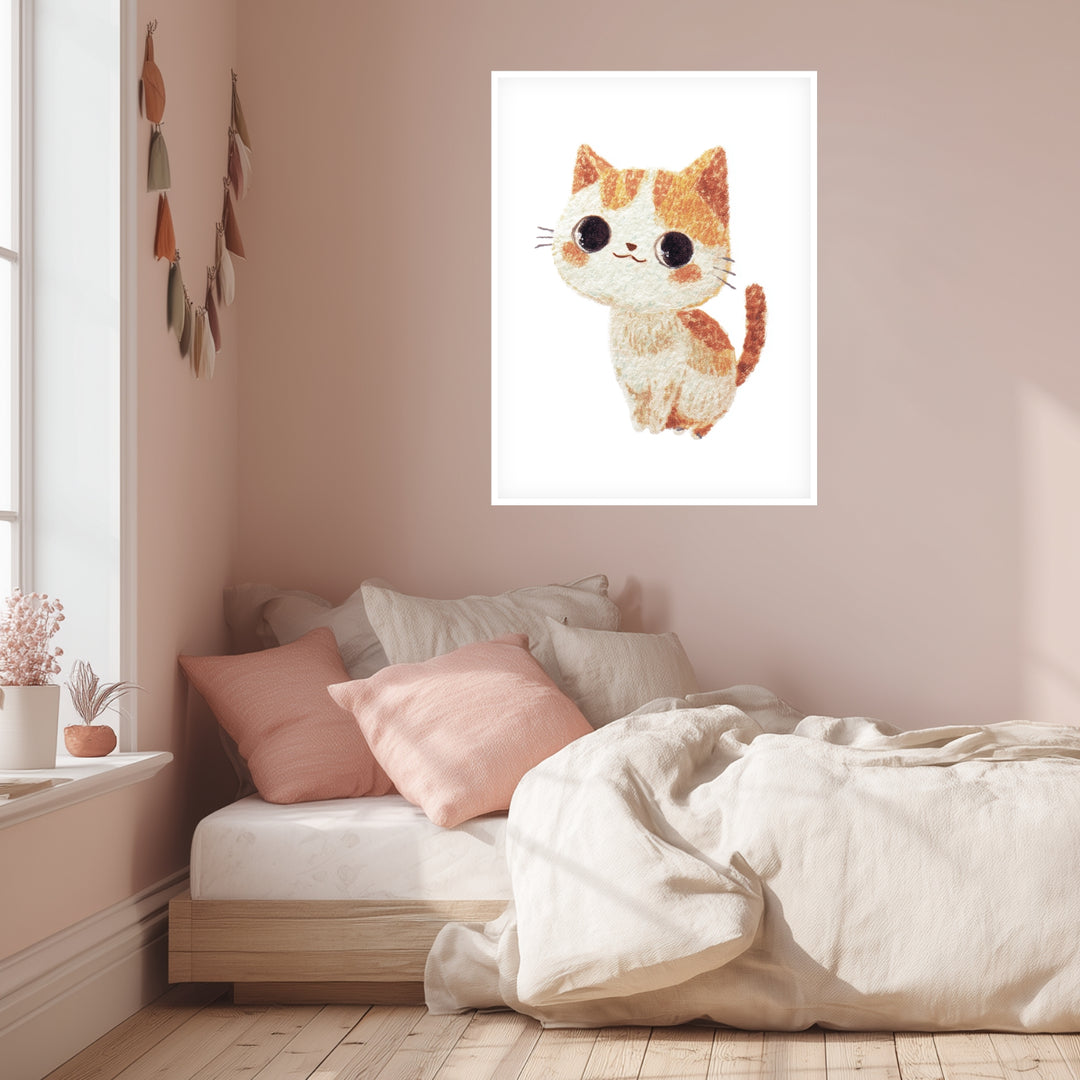 Babykatze mit großen Augen Poster Kinderzimmer – mattes Kunstdruck-Papier – Ansicht 4