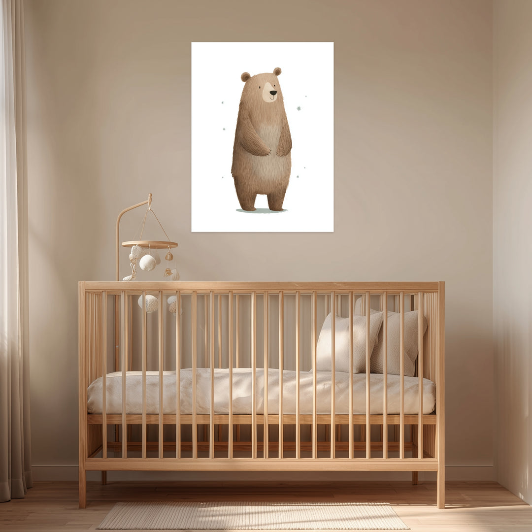Freundlicher Bär stehend Poster abstrakt – mattes Kunstdruck-Papier – Ansicht 2