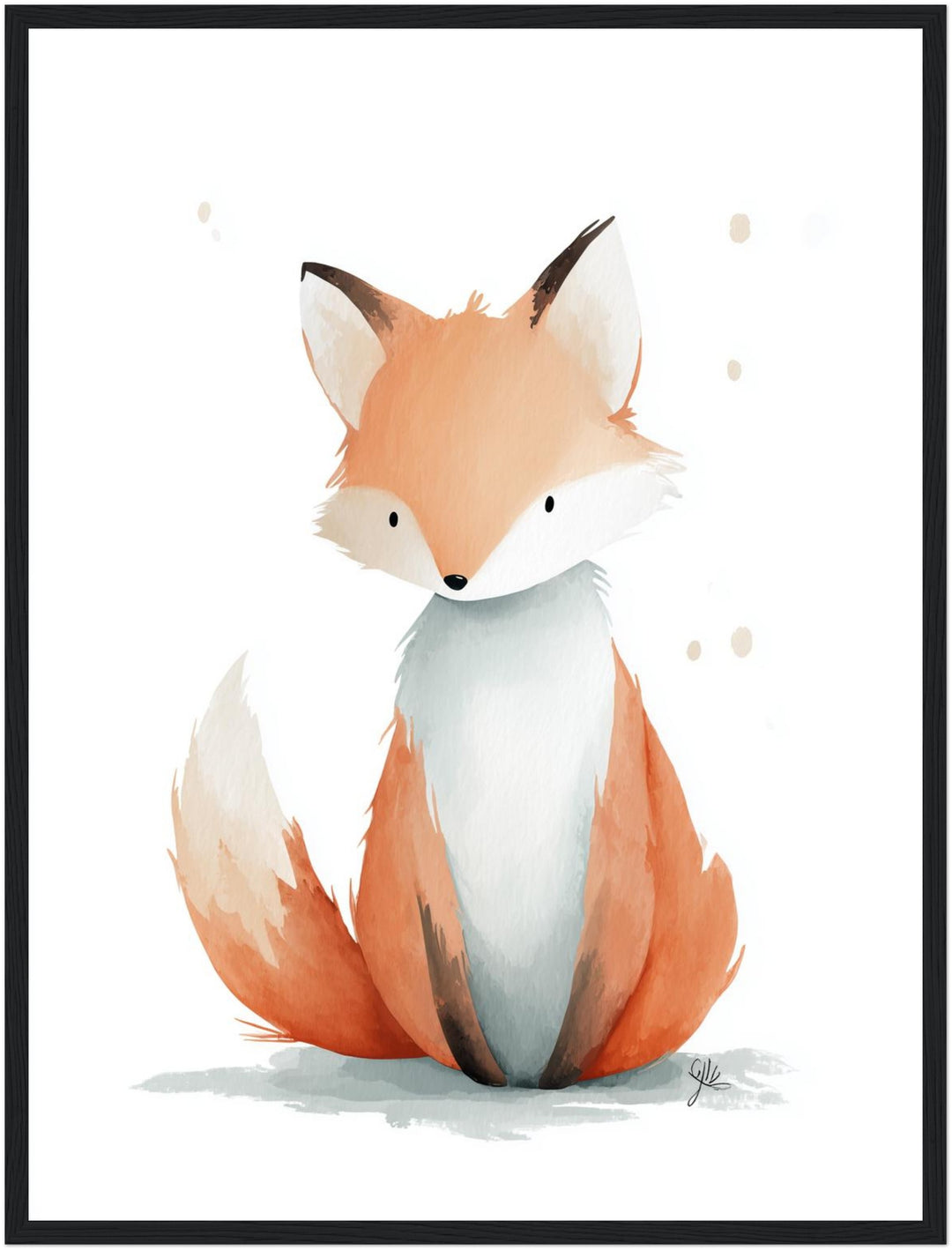 Ruhender Fuchs Illustration Poster abstrakt – mattes Kunstdruck-Papier – Ansicht 6