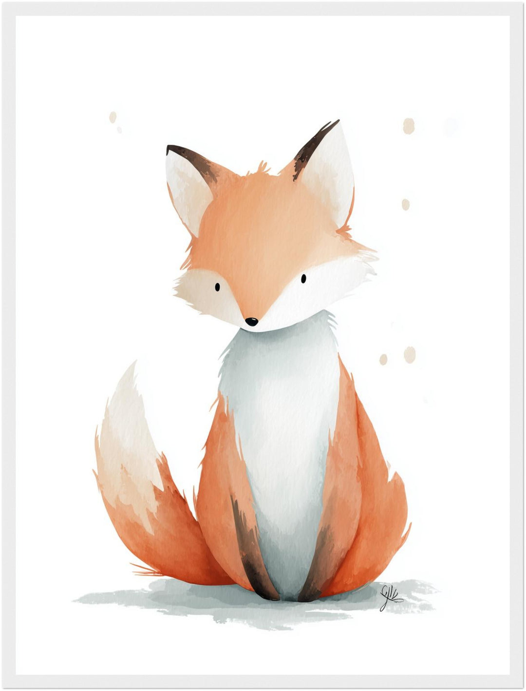 Ruhender Fuchs Illustration Poster abstrakt – mattes Kunstdruck-Papier – Ansicht 5