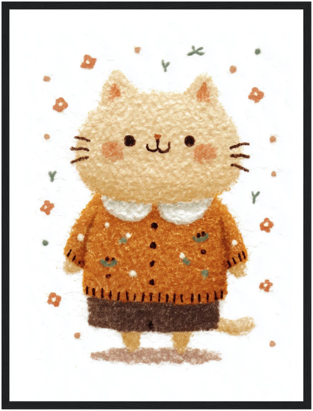 Katze im Pullover Poster Kinderzimmer – mattes Kunstdruck-Papier – Ansicht 5