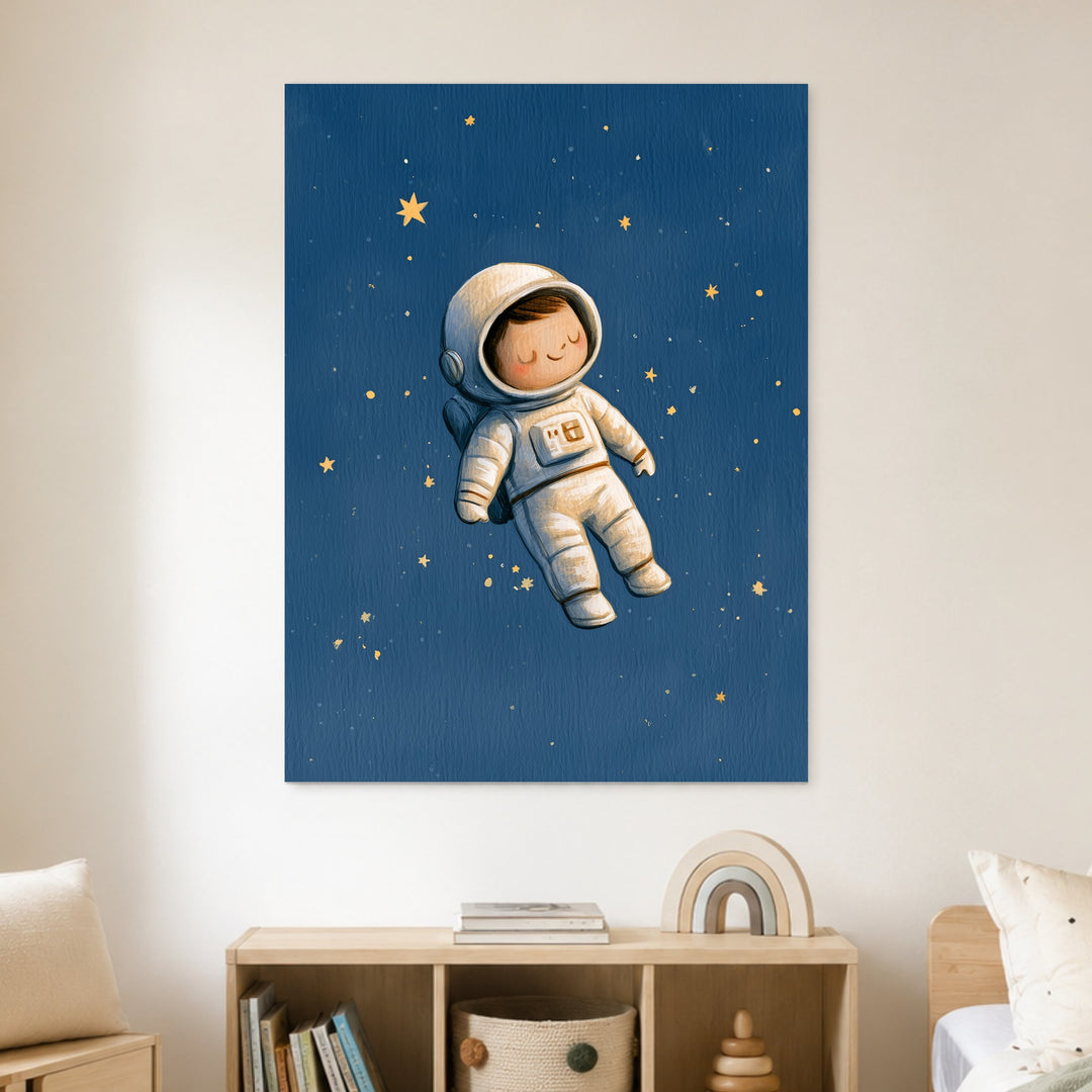 Schlafender Astronaut im Sternenmeer Poster – Ohne Rahmen – Produktfoto