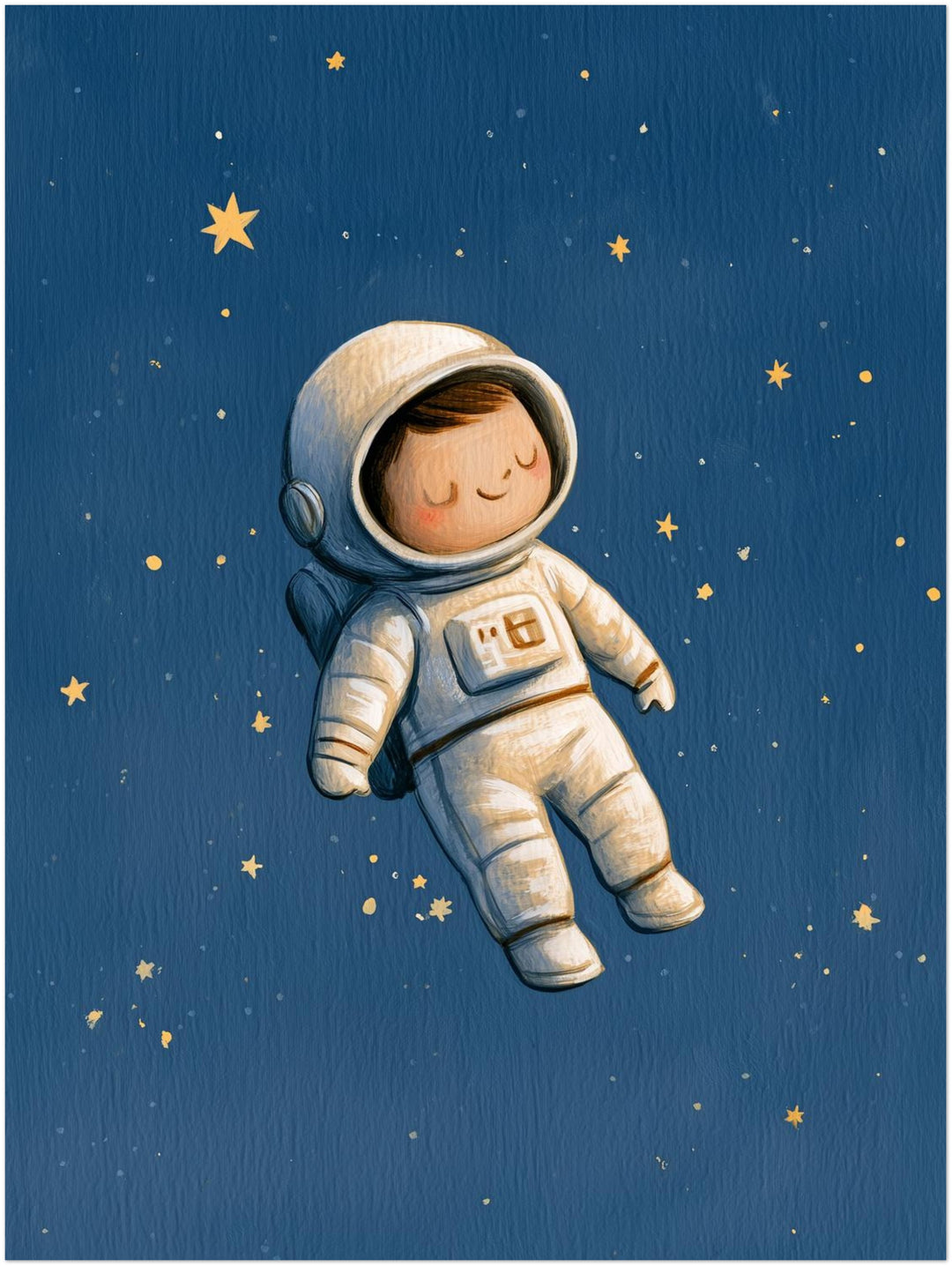 Schlafender Astronaut im Sternenmeer Leinwandbild – Ohne Rahmen – Produktfoto
