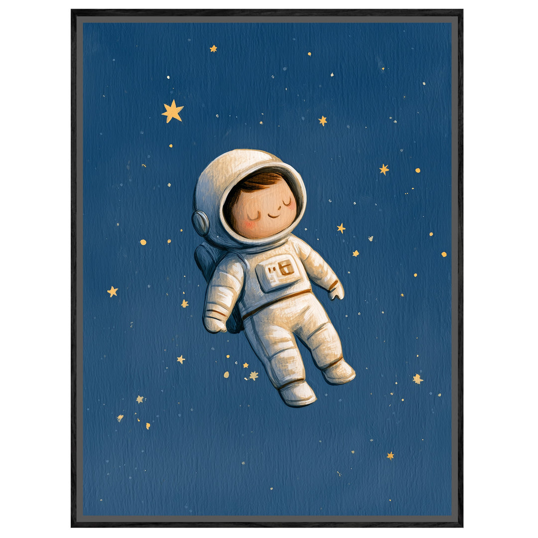 Schlafender Astronaut im Sternenmeer Leinwandbild – Leinwandbild
