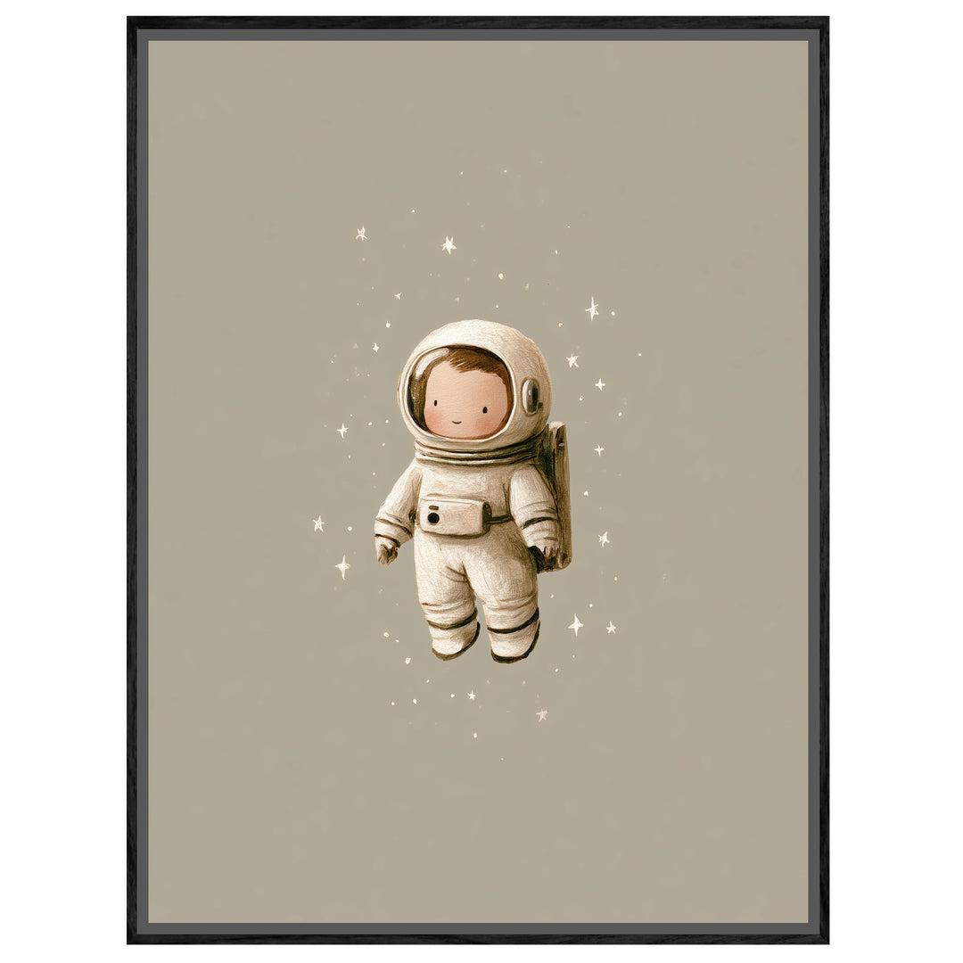 Kleiner Astronaut im Weltall Leinwandbild – Leinwandbild