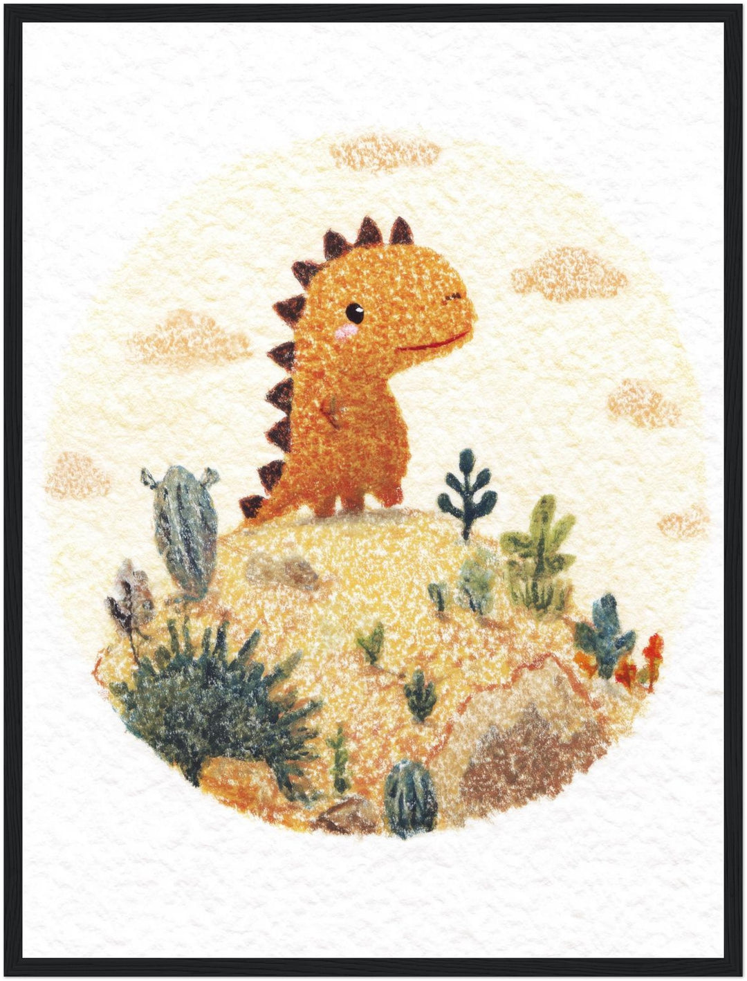 Kleiner Dinosaurier Landschaft Poster Kinderzimmer – mattes Kunstdruck-Papier – Ansicht 5