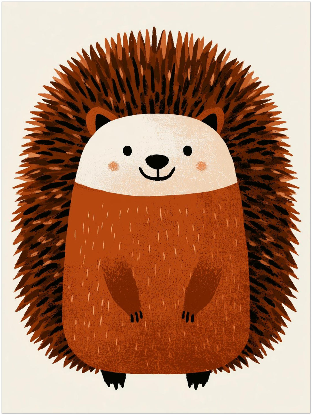Lächelnder Igel im Herbst Poster – Ohne Rahmen – Produktfoto